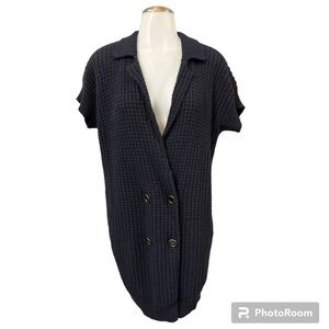 Stella McCartney Women's Square Knit Cashmere Longline Cardigan Sweater 8 US